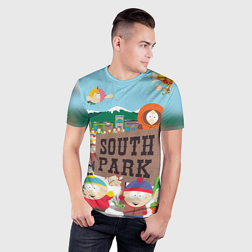 Мужская спорт-футболка Южный Парк / 3D-принт – фото 3