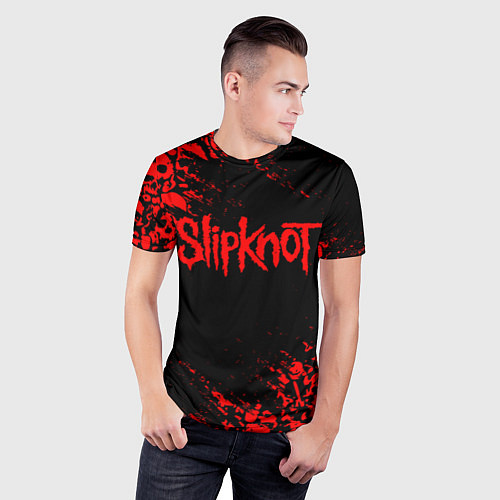 Мужская спорт-футболка SLIPKNOT / 3D-принт – фото 3