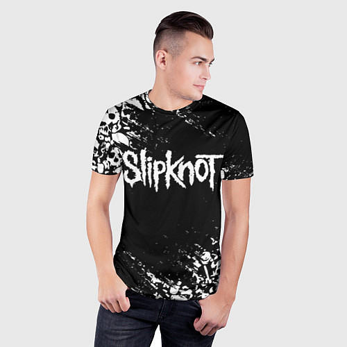 Мужская спорт-футболка SLIPKNOT / 3D-принт – фото 3