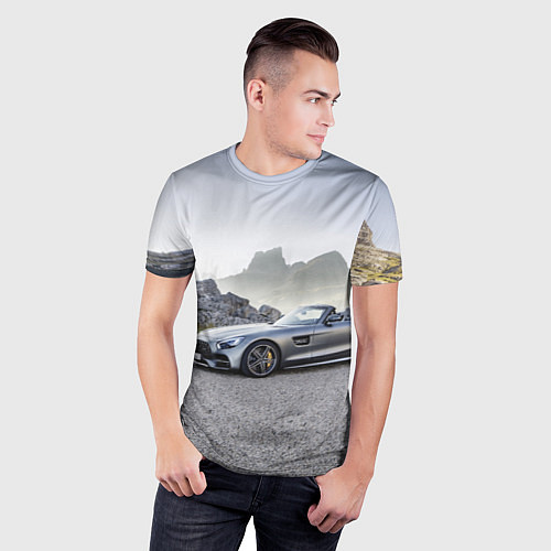 Мужская спорт-футболка Mercedes V8 Biturbo / 3D-принт – фото 3
