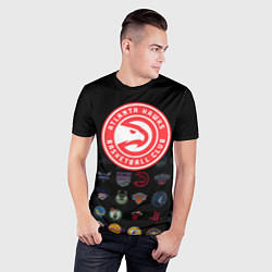 Футболка спортивная мужская Atlanta Hawks 1, цвет: 3D-принт — фото 2