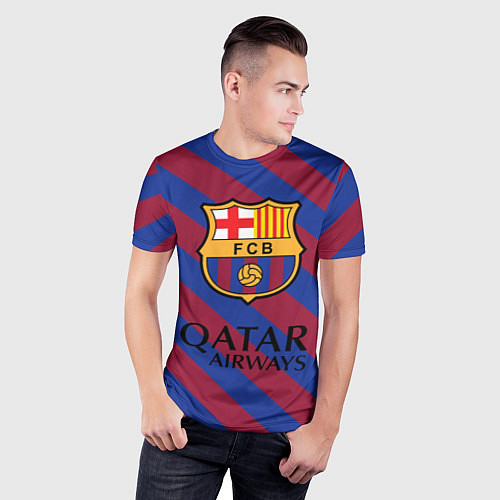 Мужская спорт-футболка Barcelona / 3D-принт – фото 3