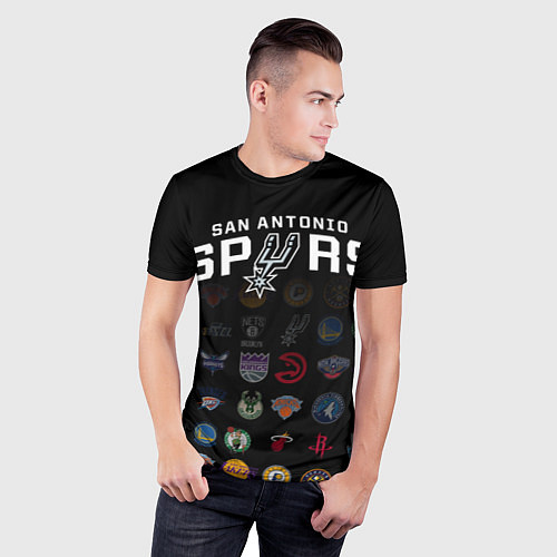 Мужская спорт-футболка San Antonio Spurs 2 / 3D-принт – фото 3