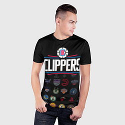 Футболка спортивная мужская Los Angeles Clippers 2, цвет: 3D-принт — фото 2