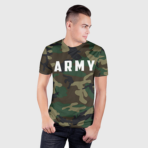 Мужская спорт-футболка ARMY / 3D-принт – фото 3