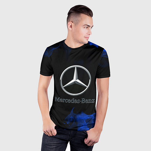 Мужская спорт-футболка Mercedes / 3D-принт – фото 3