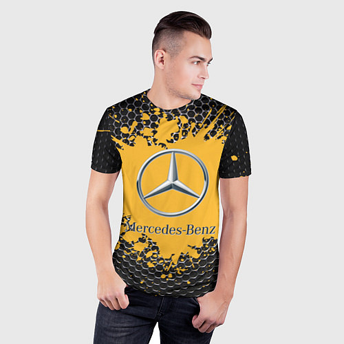 Мужская спорт-футболка Mercedes / 3D-принт – фото 3