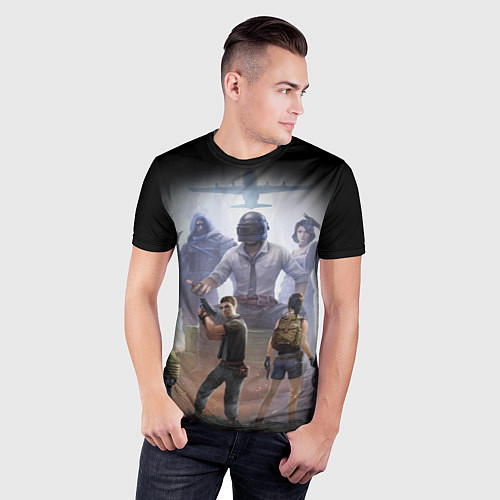 Мужская спорт-футболка PUBG на спине / 3D-принт – фото 3