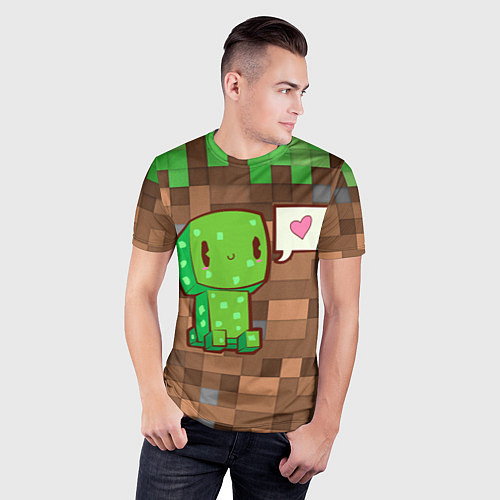 Мужская спорт-футболка Minecraft Creeper / 3D-принт – фото 3