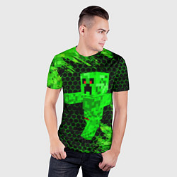 Футболка спортивная мужская MINECRAFT CREEPER, цвет: 3D-принт — фото 2