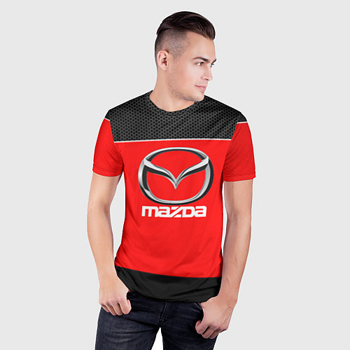Мужская спорт-футболка MAZDA / 3D-принт – фото 3