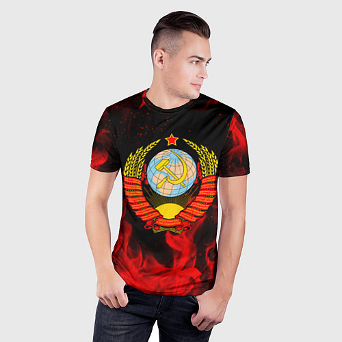 Мужская спорт-футболка СССР / 3D-принт – фото 3