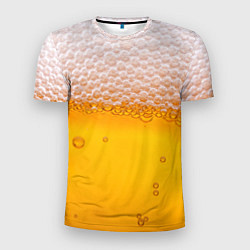 Футболка спортивная мужская ЖИВОЕ ПЕННОЕ, цвет: 3D-принт