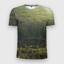 Футболка спортивная мужская Летний лес, цвет: 3D-принт