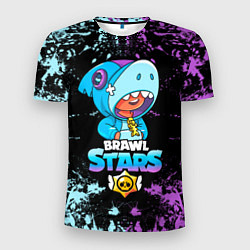 Футболка спортивная мужская Brawl Stars Leon Shark, цвет: 3D-принт