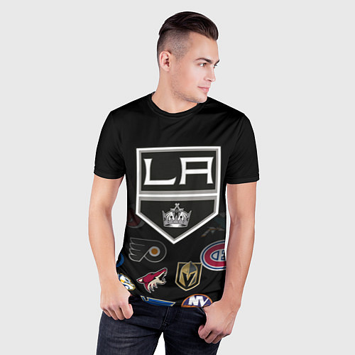 Мужская спорт-футболка NHL Los Angeles Kings / 3D-принт – фото 3