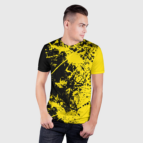 Мужская спорт-футболка Ночное солнце / 3D-принт – фото 3