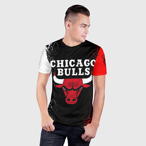 Мужская спорт-футболка CHICAGO BULLS / 3D-принт – фото 3