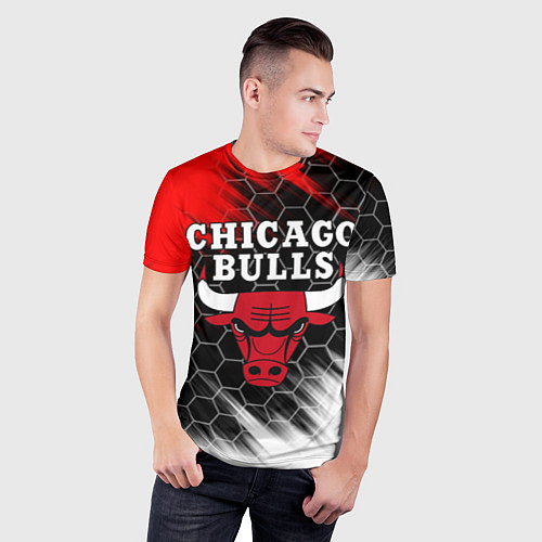 Мужская спорт-футболка CHICAGO BULLS / 3D-принт – фото 3