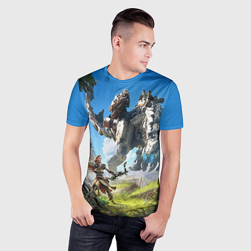 Мужская спорт-футболка HORIZON ZERO DAWN / 3D-принт – фото 3