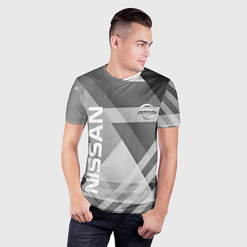 Мужская спорт-футболка NISSAN / 3D-принт – фото 3