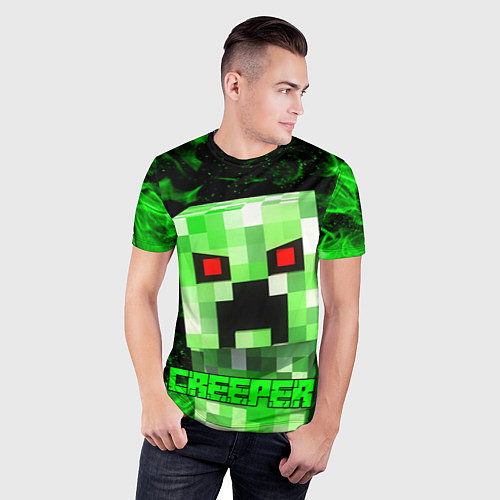 Мужская спорт-футболка MINECRAFT CREEPER / 3D-принт – фото 3