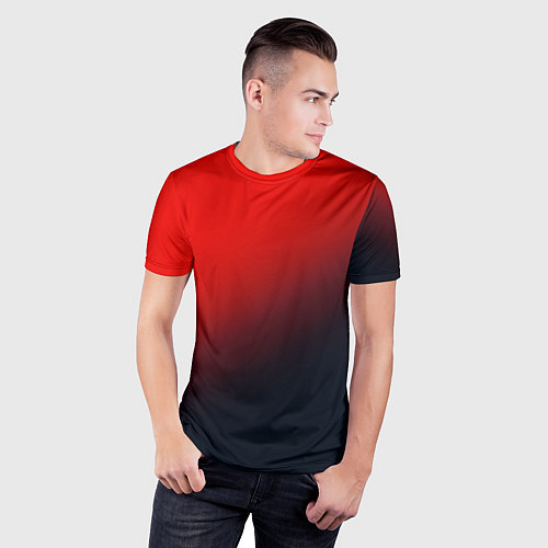 Мужская спорт-футболка RED / 3D-принт – фото 3