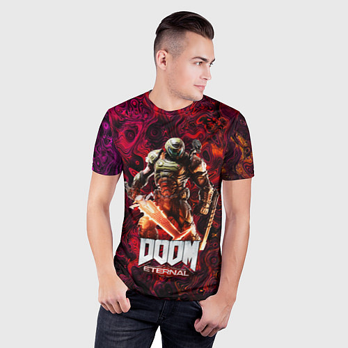 Мужская спорт-футболка Doom Eternal Дум Этернал / 3D-принт – фото 3