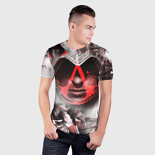 Мужская спорт-футболка ASSASSINS CREED / 3D-принт – фото 3