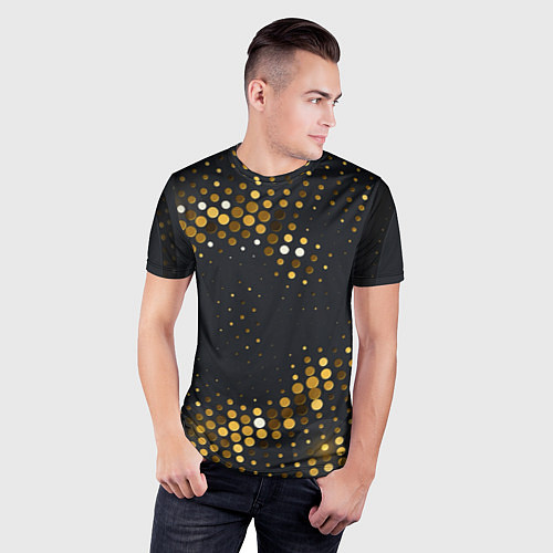 Мужская спорт-футболка Black gold / 3D-принт – фото 3