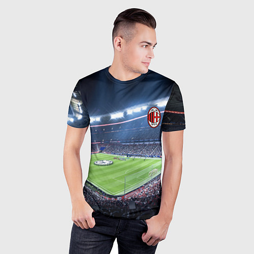 Мужская спорт-футболка FC MILAN / 3D-принт – фото 3