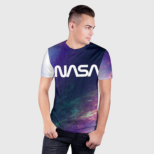 Мужская спорт-футболка NASA НАСА / 3D-принт – фото 3