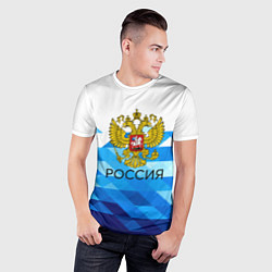 Футболка спортивная мужская РОССИЯ, цвет: 3D-принт — фото 2