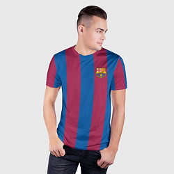 Футболка спортивная мужская FC Barcelona 2021, цвет: 3D-принт — фото 2