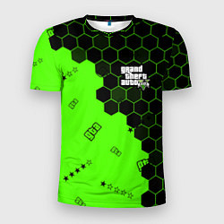 Футболка спортивная мужская GTA 5 ГТА 5, цвет: 3D-принт