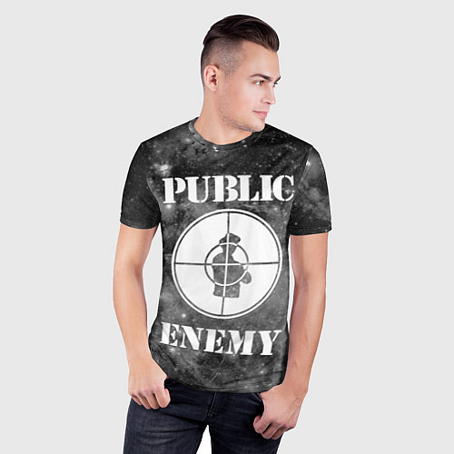 Мужская спорт-футболка PUBLIC ENEMY / 3D-принт – фото 3