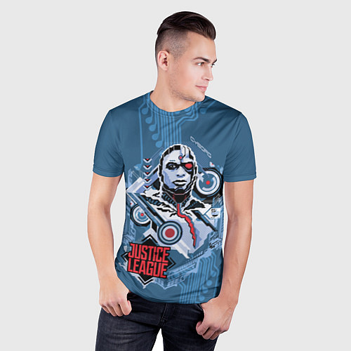 Мужская спорт-футболка Cyborg / 3D-принт – фото 3