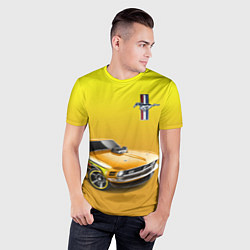 Футболка спортивная мужская Ford mustang - motorsport, цвет: 3D-принт — фото 2