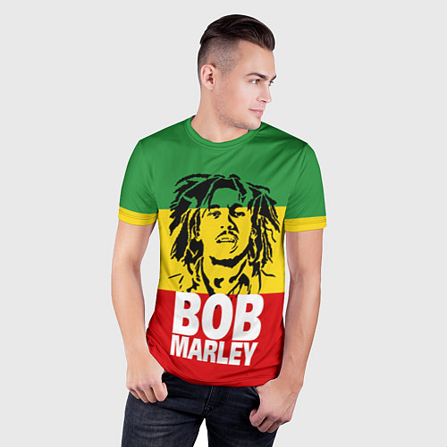 Мужская спорт-футболка Bob Marley / 3D-принт – фото 3