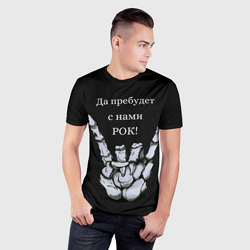 Мужская спорт-футболка РОК! / 3D-принт – фото 3