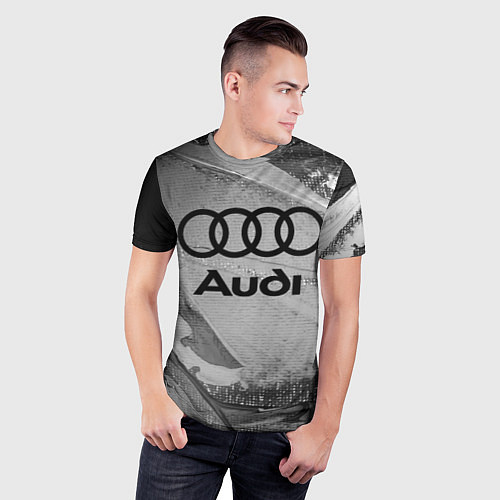 Мужская спорт-футболка AUDI АУДИ / 3D-принт – фото 3