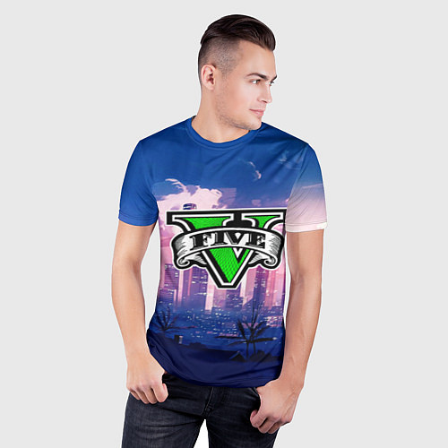 Мужская спорт-футболка GTA / 3D-принт – фото 3