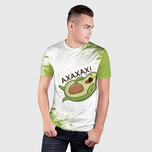 Мужская спорт-футболка Авокадо / 3D-принт – фото 3