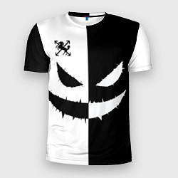 Футболка спортивная мужская Черно-белая улыбка, BlackHorse, цвет: 3D-принт