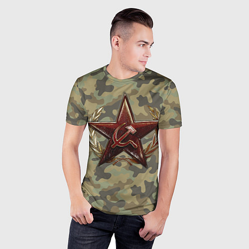 Мужская спорт-футболка Советская звезда / 3D-принт – фото 3