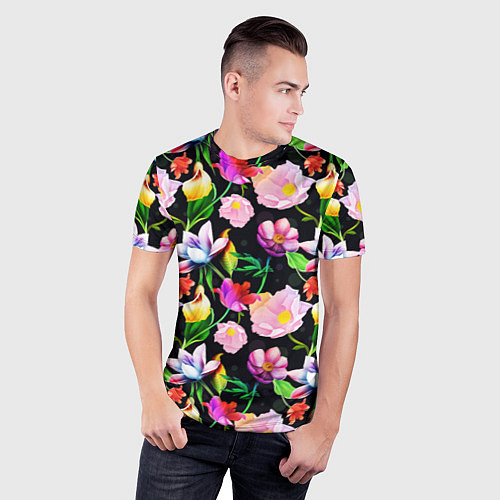 Мужская спорт-футболка Разноцветие / 3D-принт – фото 3