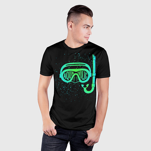 Мужская спорт-футболка Aquaholic / 3D-принт – фото 3