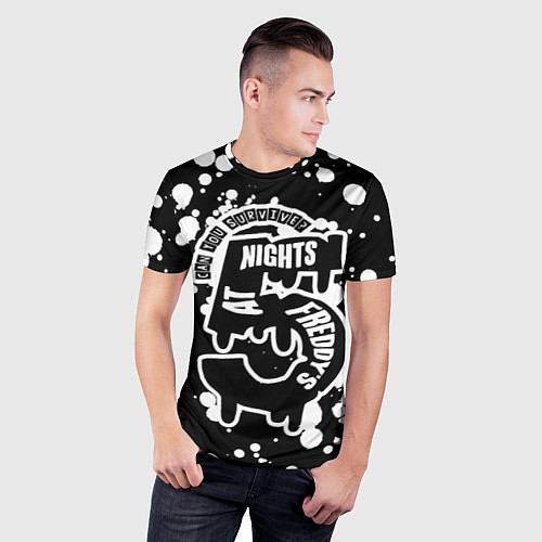 Мужская спорт-футболка Five Nights at Freddy / 3D-принт – фото 3