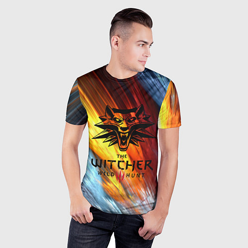 Мужская спорт-футболка The Witcher Ведьмак Logo / 3D-принт – фото 3