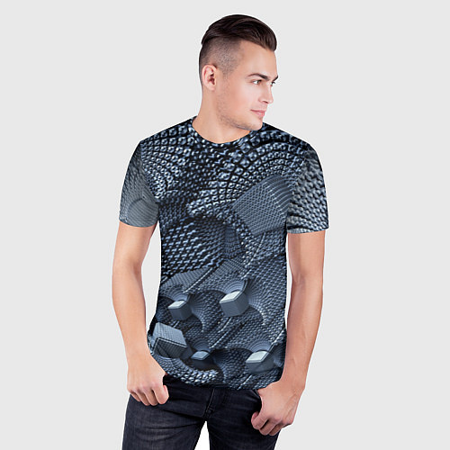 Мужская спорт-футболка Геометрия / 3D-принт – фото 3